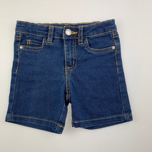 Girls Emerson, blue stretch denim jean shorts, adjustable, GUC, size 2