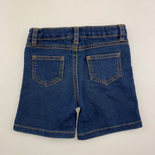 Load image into Gallery viewer, Girls Emerson, blue stretch denim jean shorts, adjustable, GUC, size 2