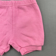 Load image into Gallery viewer, Girls Baby Baby, pink soft cotton shorts, elasticated, EUC, size 000