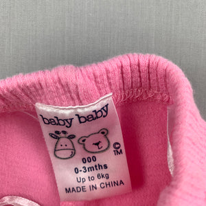 Girls Baby Baby, pink soft cotton shorts, elasticated, EUC, size 000