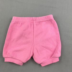 Girls Baby Baby, pink soft cotton shorts, elasticated, EUC, size 000