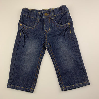 Boys Pumpkin Patch, dark denim jeans, adjustable, Inside leg: 22cm, EUC, size 0