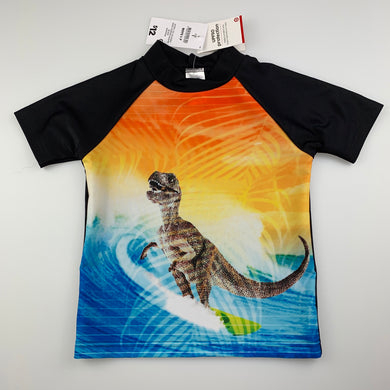 Boys Target, short sleeve rashie / swim top, dinosaur, NEW, size 1