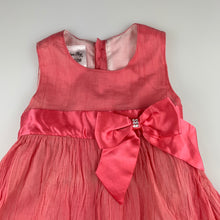 Load image into Gallery viewer, Girls Blue Sky, lined pink cotton formal / party dress, GUC, size 12 months