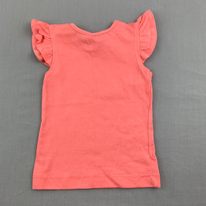 Girls Target, coral cotton t-shirt / top, dream big, EUC, size 00