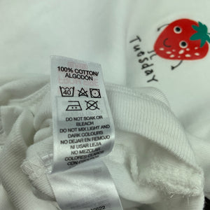 Unisex St Bernard, soft cotton bodysuit / romper, Tuesday, EUC, size 00