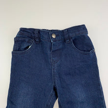 Load image into Gallery viewer, Girls H&amp;T, blue stretch denim jeans, adjustable, Inside leg: 52cm, EUC, size 5