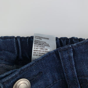 Girls H&T, blue stretch denim jeans, adjustable, Inside leg: 52cm, EUC, size 5