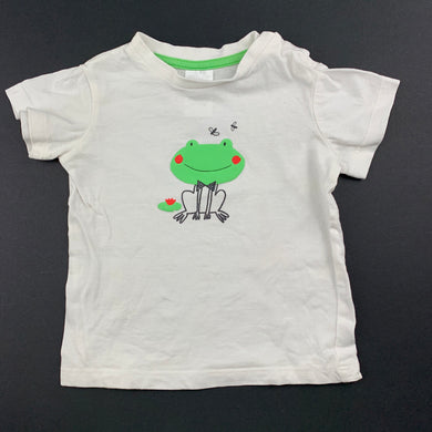 Unisex Target, white cotton t-shirt / top, frog, FUC, size 00