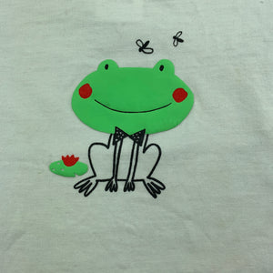 Unisex Target, white cotton t-shirt / top, frog, FUC, size 00