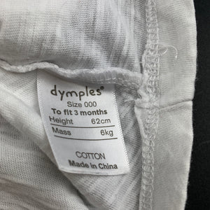 Girls Dymples, white cotton t-shirt / top, rabbit, GUC, size 000