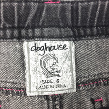 Load image into Gallery viewer, Girls Doghouse, dark denim skirt, adjustable waist, GUC, size 6