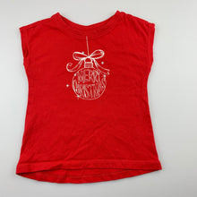 Load image into Gallery viewer, Girls Target, red cotton Christmas t-shirt / top, EUC, size 1