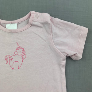 Girls Target, pink t-shirt / top, unicorn, GUC, size 00