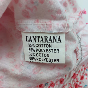 Girls Cantarana, summer floral flutter sleeve top, EUC, size 6 months
