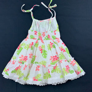 Girls Esprit, lined floral cotton summer party dress, EUC, size 3 months