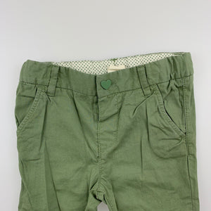 Girls H&M, khaki lightweight cotton pants, adjustable, GUC, size 00