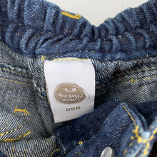 Load image into Gallery viewer, Boys Tiny Little Wonders, dark denim jeans, elasticated, GUC, size 000