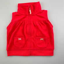 Load image into Gallery viewer, Girls Carter&#39;s, lightweight fleece vest, FUC, size 6 months