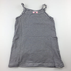 Girls Sprout, navy and white striped cotton sleeveless dress, GUC, size 1