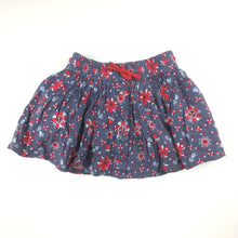 Load image into Gallery viewer, Girls Run Scotty Run, lined floral skirt with elasticated waist, GUC, size 0