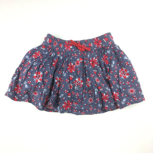 Girls Run Scotty Run, lined floral skirt with elasticated waist, GUC, size 0
