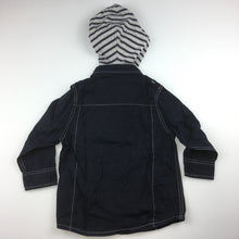 Load image into Gallery viewer, Boys Pumpkin Patch, long-sleeve shirt, detachable hood, roll tab sleeve, GUC, size 2