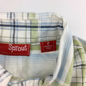 Boys Sprout, long-sleeve shirt, 100% cotton, GUC, size 2