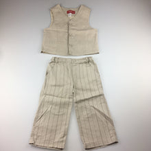 Load image into Gallery viewer, Boys Sprout, linen/cotton vest and pants set, formal, wedding, GUC, size 1
