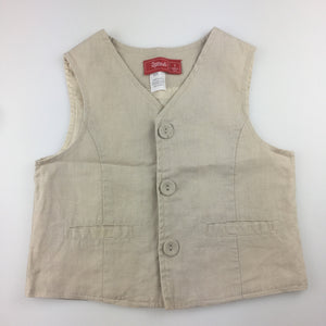 Boys Sprout, linen/cotton vest and pants set, formal, wedding, GUC, size 1