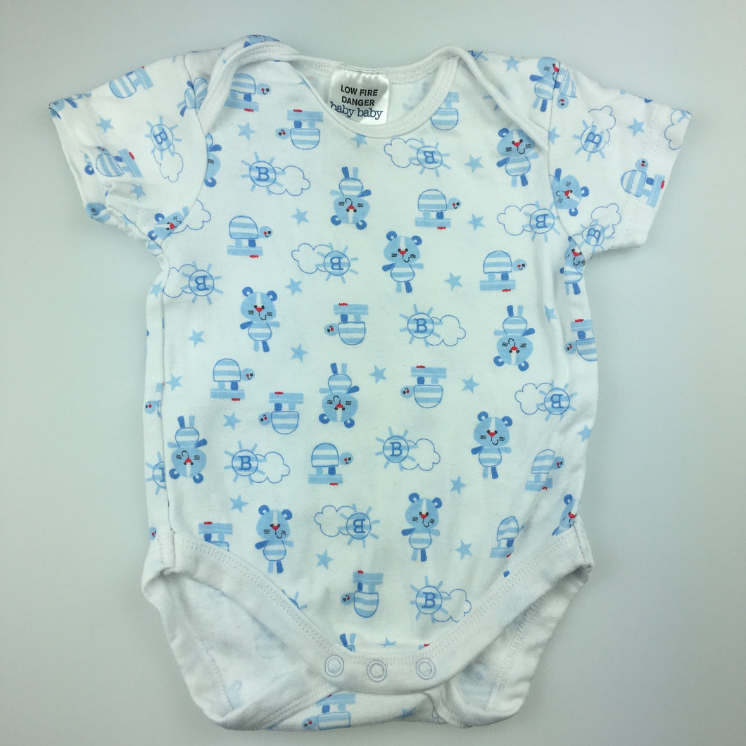 Boys baby baby, short sleeve cotton bodysuit / romper, GUC, size 00