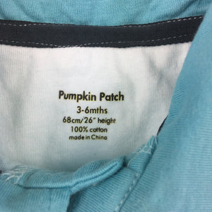 Boys Pumpkin Patch, 100% cotton short sleeve polo shirt, surf, EUC, size 00