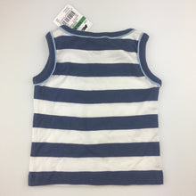 Load image into Gallery viewer, Boys Tiny Little Wonders, cotton singlet / tank top, blue and white stripe , NEW, size 000