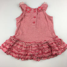 Load image into Gallery viewer, Girls jack &amp; milly, pink stripe, summer / party dress, flowers, GUC, size 0
