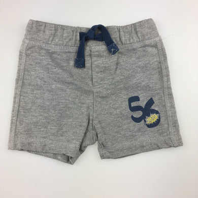 Boys Fagottino, grey cotton blend shorts, elasticated waist. 6-9 months, GUC, size 00