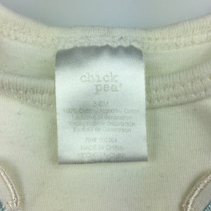 Girls Chick Pea, 100% cotton bodysuit / romper, FUC, size 00