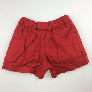 Boys Disney Baby, red cotton shorts, elasticated waist, Tigger, GUC, size 000