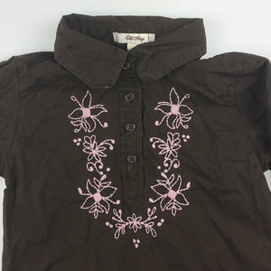 Girls Old Navy, 100% cotton shirt / blouse, embroidery, GUC, size 3
