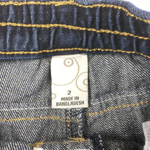 Boys Target, 100% cotton jeans, elasticated waist, GUC, size 2