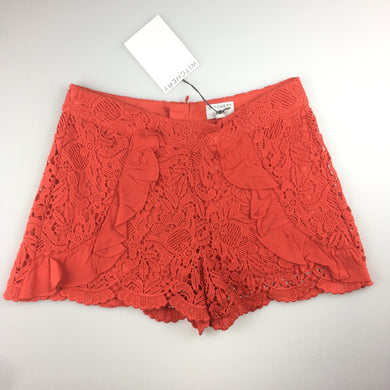 Girls witchery, scarlet lace frill shorts, adjustable waist, NEW, size 8
