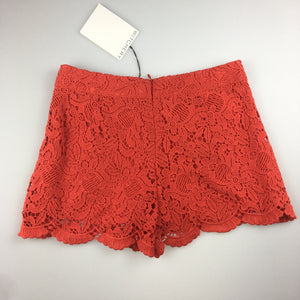 Girls witchery, scarlet lace frill shorts, adjustable waist, NEW, size 8
