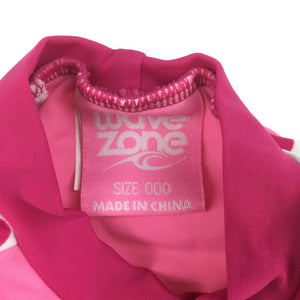 Girls Wave Zone, pink swim top / rashie, flamingo, GUC, size 000