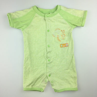 Unisex babykids, green cotton romper / playsuit, FUC, size 000