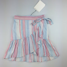 Load image into Gallery viewer, Girls witchery, lightweight wrap over summer skirt, stripe, NEW, size 5