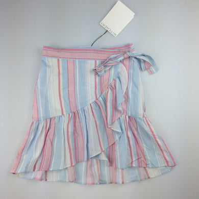 Girls witchery, lightweight wrap over summer skirt, stripe, NEW, size 5