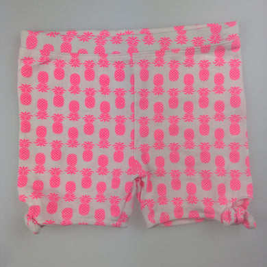 Girls Target, pink & white summer shorts, pineapples, EUC, size 00