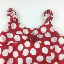 Load image into Gallery viewer, Girls Sprout, lined cotton party dress, red &amp; white spots, GUC, size 1