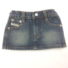 Load image into Gallery viewer, Girls Bay Bee Cino, denim skirt with adjustable waist, GUC, size 1
