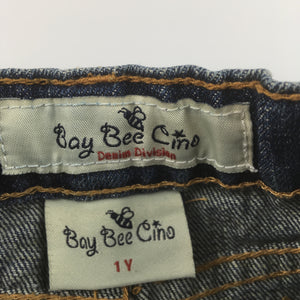 Girls Bay Bee Cino, denim skirt with adjustable waist, GUC, size 1