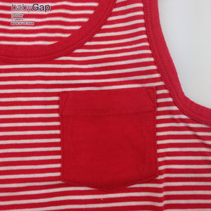 Boys Baby Gap, red and white striped tank with pocket, NEW, size 5